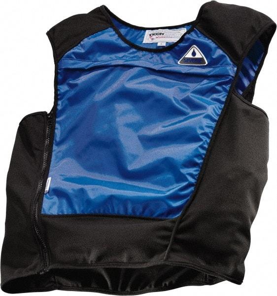 Techniche - Size 3XL, Black & Blue Cooling Vest - Pullover, Nylon, HyperKewl - Americas Industrial Supply