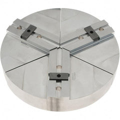 Abbott Workholding Products - 12" Max Chuck Capacity, Tongue & Groove Interface, Round Soft Lathe Chuck Jaw - 3 Jaw, Aluminum, 63.5mm Btw Mount Hole Ctrs, 12" Wide, 2" High, 12.7mm Groove, 1/2" Fastener - Americas Industrial Supply
