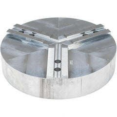 Abbott Workholding Products - 15" Max Chuck Capacity, 1.5mm x 60° Serrated Interface, Round Soft Lathe Chuck Jaw - 3 Jaw, Aluminum, 1.6929" Btw Mount Hole Ctrs, 15" Wide, 3" High, 20mm Fastener - Americas Industrial Supply