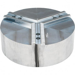 Abbott Workholding Products - 12" Max Chuck Capacity, 1.5mm x 60° Serrated Interface, Round Soft Lathe Chuck Jaw - 3 Jaw, Aluminum, 1.1811" Btw Mount Hole Ctrs, 12" Wide, 4" High, 16mm Fastener - Americas Industrial Supply