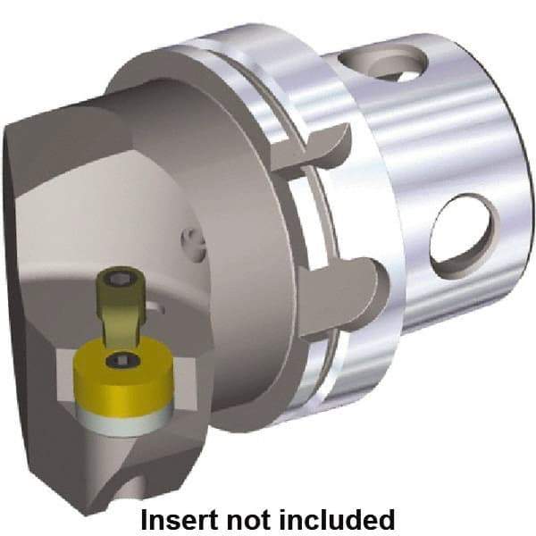 Kennametal - Insert Style RN..2509, RN..86, 100mm Head Length, Right Hand Cut, Internal/External Modular Threading Cutting Unit Head - System Size KM4X100, 63mm Center to Cutting Edge, Series KM4X - Americas Industrial Supply