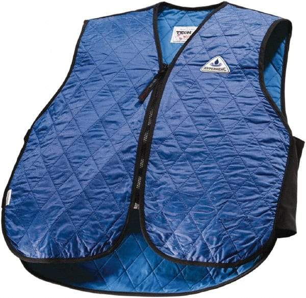 Techniche - Size S, Royal Blue Cooling Vest - Zipper Front, Nylon, HyperKewl - Americas Industrial Supply