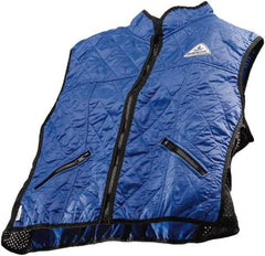 Techniche - Size S, Blue Cooling Vest - Zipper Front, Nylon, HyperKewl - Americas Industrial Supply