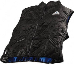 Techniche - Size M, Black Cooling Vest - Zipper Front, Nylon, HyperKewl - Americas Industrial Supply