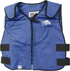 Techniche - Size 2XL, Blue Cooling Vest - Zipper Front, Cotton - Americas Industrial Supply