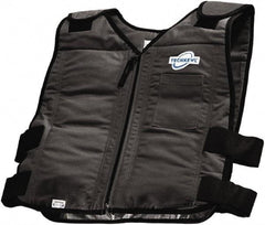 Techniche - Size 2XL, Black Cooling Vest - Zipper Front, Cotton - Americas Industrial Supply