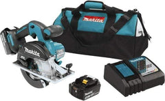 Makita - 18 Volt, 5-7/8" Blade, Cordless Circular Saw - 3,900 RPM, 2 Lithium-Ion Batteries Included - Americas Industrial Supply