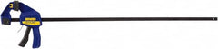 Irwin - 36" Capacity, 3-3/16" Throat Depth Carbon Steel Bar Clamp - 300 Lb Clamping Pressure, 1101.72mm Max Spread - Americas Industrial Supply