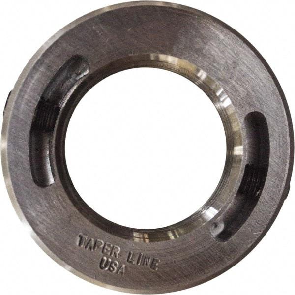 Taper Line - 1-1/8-12 Thread, Steel, One Piece Threaded Shaft Collar - 1-7/8" Outside Diam, 1/2" Wide - Americas Industrial Supply