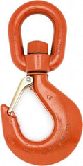 Campbell - #5 Hook, 3 Ton Capacity, Alloy Steel Swivel Hoist Hook - 8-1/4" Long x 4-1/8" Wide - Americas Industrial Supply