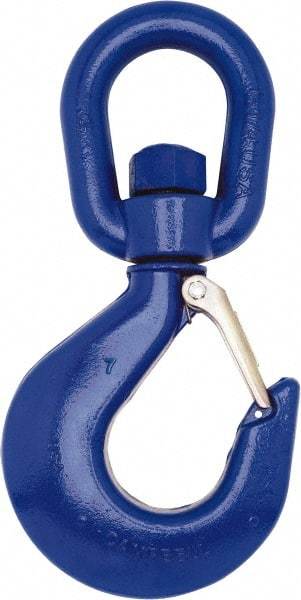 Campbell - #2 Hook, 3/4 Ton Capacity, Carbon Steel Swivel Hoist Hook - 5-5/8" Long x 3" Wide - Americas Industrial Supply