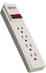 Tripp-Lite - 4 Outlets, 120 VAC15 Amps, 10' Cord, Power Outlet Strip - Keyhole, Tab Mount, 5-15 NEMA Configuration, 12.2" Strip - Americas Industrial Supply