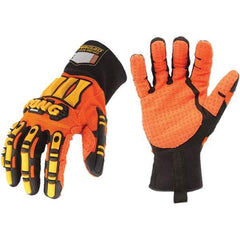 ironCLAD - Size 2XL (11), ANSI Cut Lvl A1, Puncture Lvl 3, Abrasion Lvl 4, Cut Resistant Gloves - 11" Long, Uncoated, Unlined, Slip-On Cuff, Orange, Paired - Americas Industrial Supply