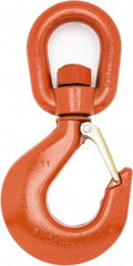 Campbell - #2 Hook, 1 Ton Capacity, Alloy Steel Swivel Hoist Hook - 5-5/8" Long x 3" Wide - Americas Industrial Supply