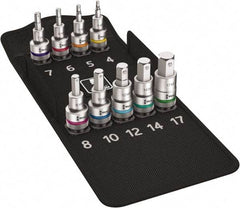 Wera - 10 Piece 1/2" Drive Metric Hex Bit Socket Set - 10 to 19mm Hex - Americas Industrial Supply