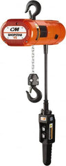 CM - 550 Lb Capacity, 0 to 26 FPM Lift Speed, Electric Chain Hoist - 10' Max Lift, 11.06" Min Headroom, 1 Chain - Americas Industrial Supply