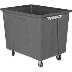 Wesco Industrial Products - 550 Lb Load Capacity, 12 Bushels, Plastic Box Truck - 28" Wide x 38" Long x 35" High, Grey - Americas Industrial Supply
