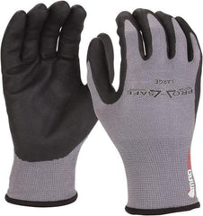 PRO-SAFE - Size L (9) Nitrile Coated Nylon/Nitrile Work Gloves - Palm & Fingers Coated, Slip-On Cuff, Black/Gray, Paired - Americas Industrial Supply