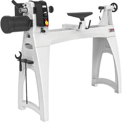 Jet - 16-1/2" Swing, 40" Distance Between Center, Woodworking Lathe - 2MT Headstock, 40 to 3,200 RPM, 4" Quill Travel - Americas Industrial Supply