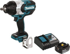 Makita - 1/2" Drive 18 Volt T-Handle Cordless Impact Wrench & Ratchet - 1,700 RPM, 750 Ft/Lb Torque, Lithium-Ion Batteries Included - Americas Industrial Supply