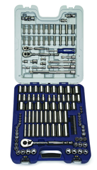 146 Piece - 1/4; 3/8; 1/2" Drive - Socket Set SAE and Metric - Americas Industrial Supply