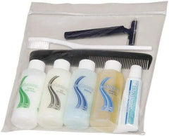 Ability One - Body Wash, Shampoo, Comb, Toothpaste, Toothbrush, Razor, Shave Gel - Toiletries Kit - Americas Industrial Supply