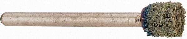 Rex Cut Product - 1/4" Head Diam x 1/4" Thickness, W160, Cylinder End, Aluminum Oxide Mounted Point - White, Medium Grade, 80 Grit, 75,330 RPM - Americas Industrial Supply