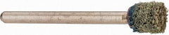 Rex Cut Product - 1/4" Head Diam x 1/4" Thickness, W160, Cylinder End, Aluminum Oxide Mounted Point - White, Medium Grade, 80 Grit, 75,330 RPM - Americas Industrial Supply