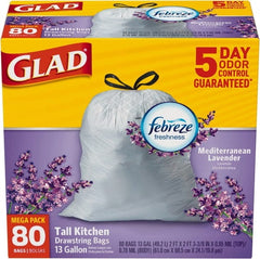 Glad - Pack of (3) 80-Count 13 Gal 0.95 mil Household/Office Trash Bags - Americas Industrial Supply