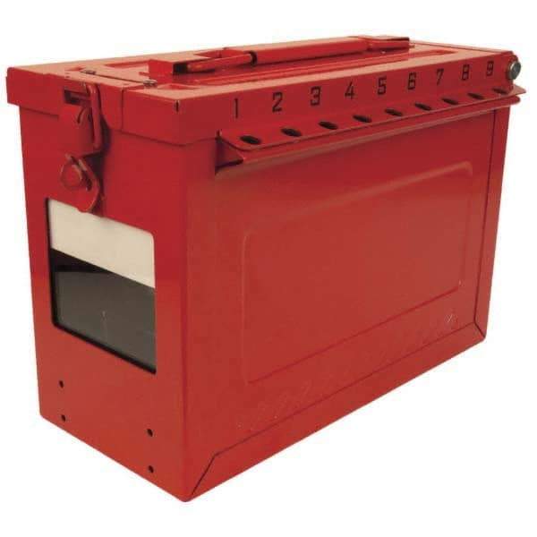 Master Lock - Group Lockout Boxes Portable or Wall Mount: Portable Maximum Number of Padlocks: 19 - Americas Industrial Supply