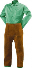 Steiner - Size Universal Leather Welding Chaps - No Pockets, Brown, Nonhazardous Protection - Americas Industrial Supply