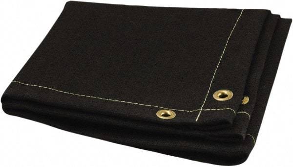 Steiner - 10' High x 10' Wide x 0.05" Thick Acrylic Coated Fiberglass Welding Blanket - Black, Grommet - Americas Industrial Supply