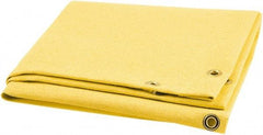 Steiner - 8' High x 6' Wide x 0.035" Thick Acrylic Coated Fiberglass Welding Blanket - Gold, Grommet - Americas Industrial Supply
