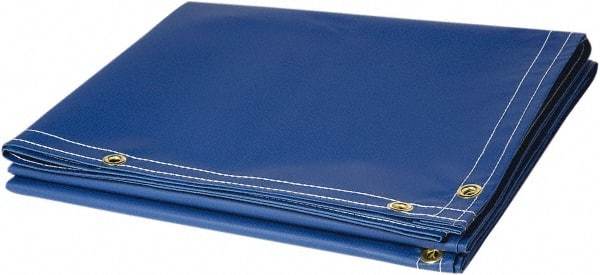 Steiner - 6' High x 6' Wide Vinyl Laminated Polyester Welding Curtain - Blue, Grommet - Americas Industrial Supply