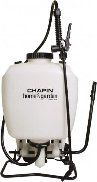 Chapin - 4 Gal Chemical Safe Garden Backpack Sprayer - Use with Cleaners/Degreasers, Polyethylene Tank, Wide Mouth, Reinforced Hose - Americas Industrial Supply