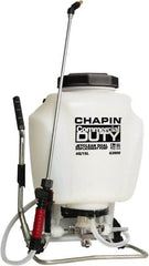 Chapin - 4 Gal Chemical Safe Garden Backpack Sprayer - Use with Cleaners/Degreasers, Polyethylene Tank, Wide Mouth, Reinforced Hose - Americas Industrial Supply