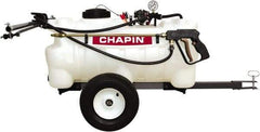 Chapin - 25 Gal Tow Behind Sprayer - Polyethylene Tank, 15' Reinforced Hose with Brass Wand - Americas Industrial Supply