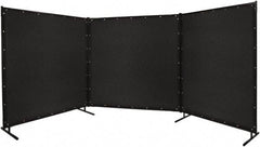 Steiner - 6' Wide x 6' High, Vinyl Laminated Polyester Portable Welding Screen - Black - Americas Industrial Supply