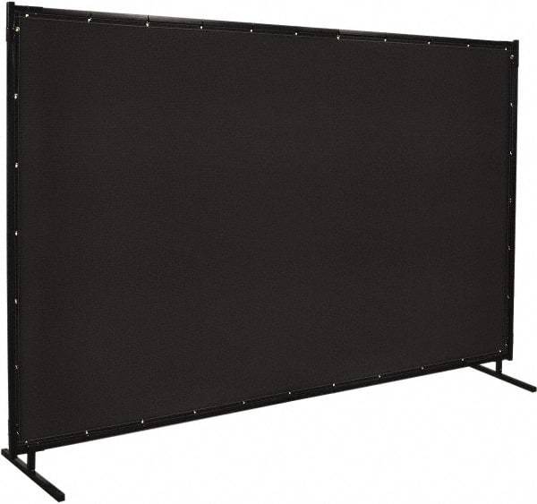 Steiner - 6' Wide x 10' High, Vinyl Laminated Polyester Portable Welding Screen - Black - Americas Industrial Supply