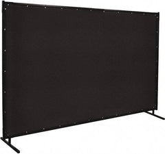 Steiner - 6' Wide x 10' High, Vinyl Laminated Polyester Portable Welding Screen - Black - Americas Industrial Supply