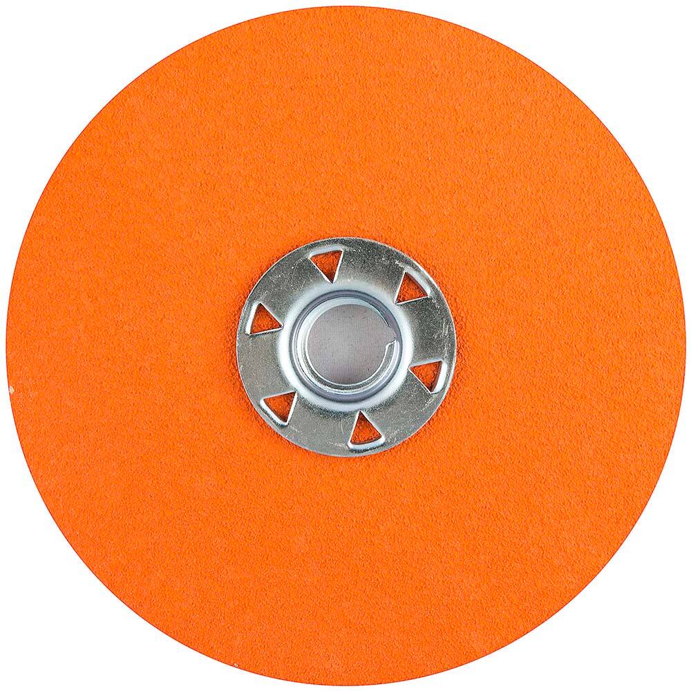 Norton - 5" Diam, 5/8" Hole, 80 Grit Ceramic Alumina Fiber Disc - Americas Industrial Supply