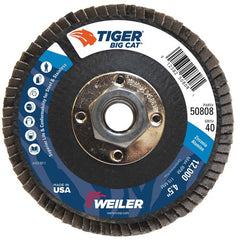 4-1/2″ Big Cat Abrasive Flap Disc, Flat, Phenolic Backing, 40Z, 5/8″-11 UNC Nut - Americas Industrial Supply