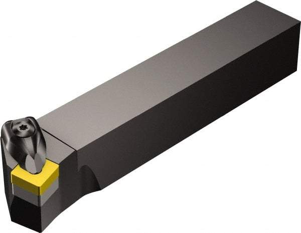 Sandvik Coromant - DSKN, Left Hand Cut, 15° Lead Angle, 1" Shank Height x 1" Shank Width, Negative Rake Indexable Turning Toolholder - 6" OAL, SNMG 12 04 08 Insert Compatibility, Series T-Max P - Americas Industrial Supply