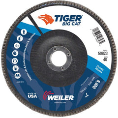 7″ Big Cat Abrasive Flap Disc, Flat, Phenolic Backing, 40Z, 7/8″ Arbor Hole - Americas Industrial Supply