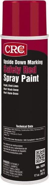 CRC - 20 fl oz Red Marking Paint - 700' Coverage, Lead Free Formula, 526.7 gL VOC - Americas Industrial Supply