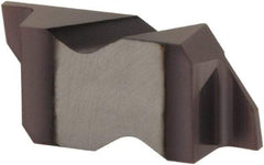 Tool-Flo - 2062FLG Grade AC3, 1/16" Cutting Width Carbide Grooving Insert - 0.11" Max Depth of Cut, Left Hand, .005 to .010" Corner Radius, AlTiN Finish - Americas Industrial Supply