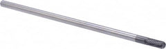 M.A. Ford - 1/4" Cut Diam, 1/4" Shank Diam, Cylinder with Radius Head Double Cut Burr - Carbide, Radius End, 5/8" LOC, 6-5/8" OAL - Americas Industrial Supply
