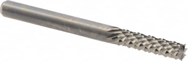 M.A. Ford - 1/8" Diam, 1/2" LOC, Burr End, Solid Carbide Diamond Pattern Router Bit - 1-1/2" OAL, 1/8" Shank Diam - Americas Industrial Supply