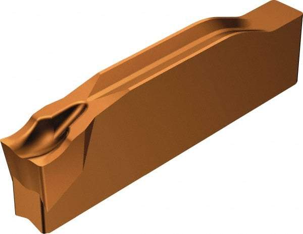 Sandvik Coromant - N123x1J CM 1125 Grade, 0.1969" Cutting Width, Carbide Cutoff Insert - 0° Neutral Lead Angle, 0.0079" Cnr Rad, TiAlN Coated - Americas Industrial Supply
