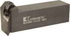 Kennametal - MVUN, Right Hand Cut, -3° Lead Angle, 1-1/2" Shank Height x 1-1/2" Shank Width, Negative Rake Indexable Turning Toolholder - 6" OAL, VN..43. Insert Compatibility, Series Kenloc - Americas Industrial Supply